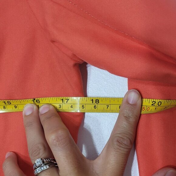 Schwiing Red Orange  Black Cotton Blend Snap  Zip Up Utility Jacket Size XS - Picture 13 of 14